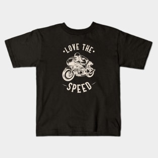 Love The Speed Cafe Racer Motorcycles Kids T-Shirt